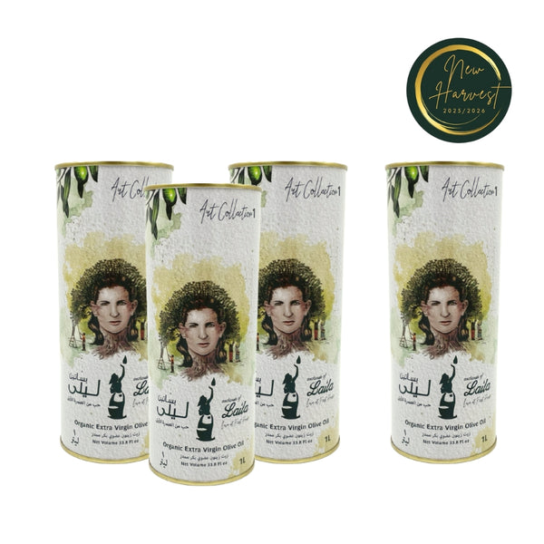 NEW HARVEST 3+1 Free Extra Virgin Organic Olive Oil Can