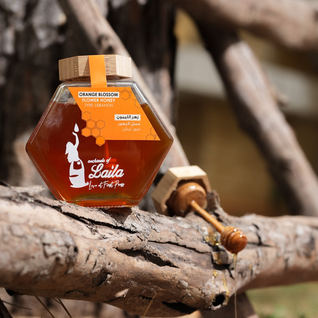 Natural Orange Blossom Flower Honey Jar