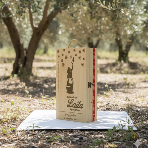 Double Christmas Wooden Gift Box