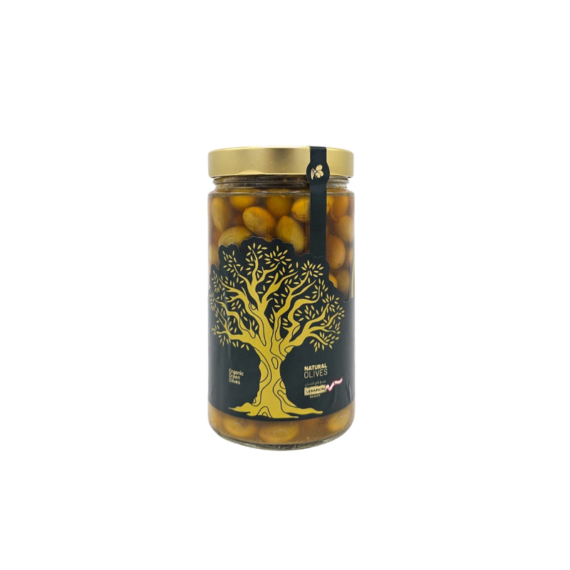 Organic Cracked Green Olives