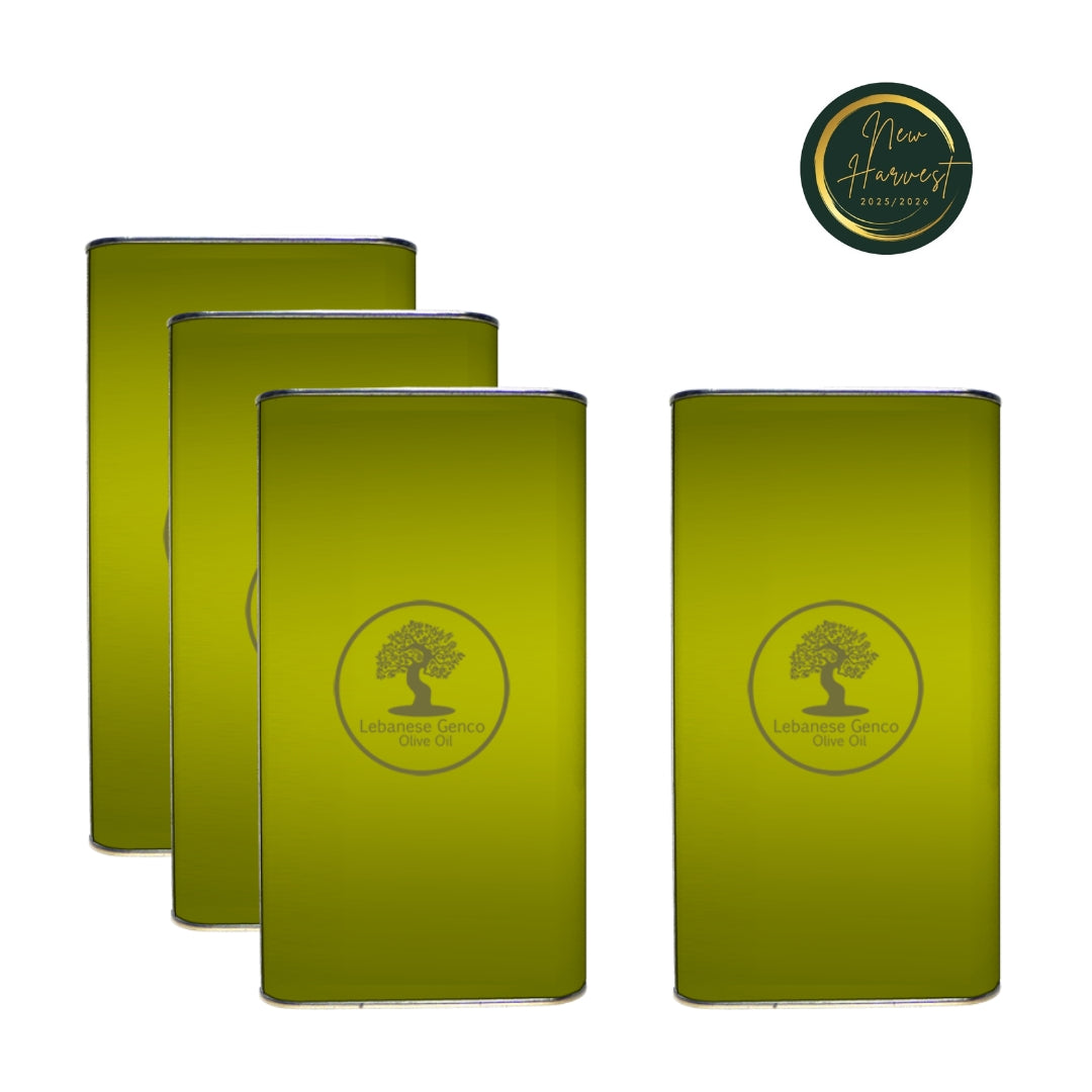 NEW HARVEST 3+1 Free Large Extra Virgin Organic Olive Oil Can