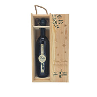 Single Christmas Wooden Gift Box with Organic Extra Virgin Olive Oil