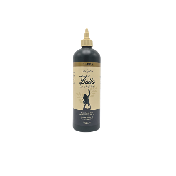 Bottle of Lala hair product on a white background